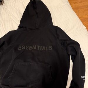 Essentials Jet Black Pullover Hoodie